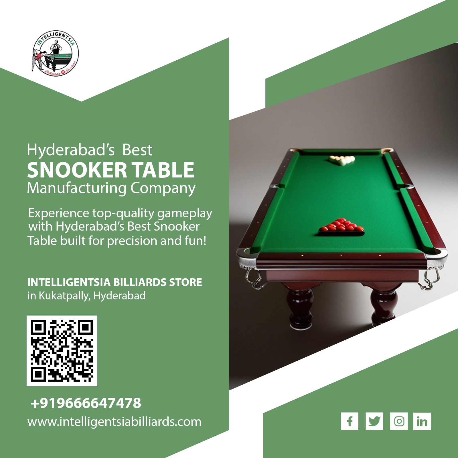 Hyderabad's Best Snooker Table Manufacturing Company!